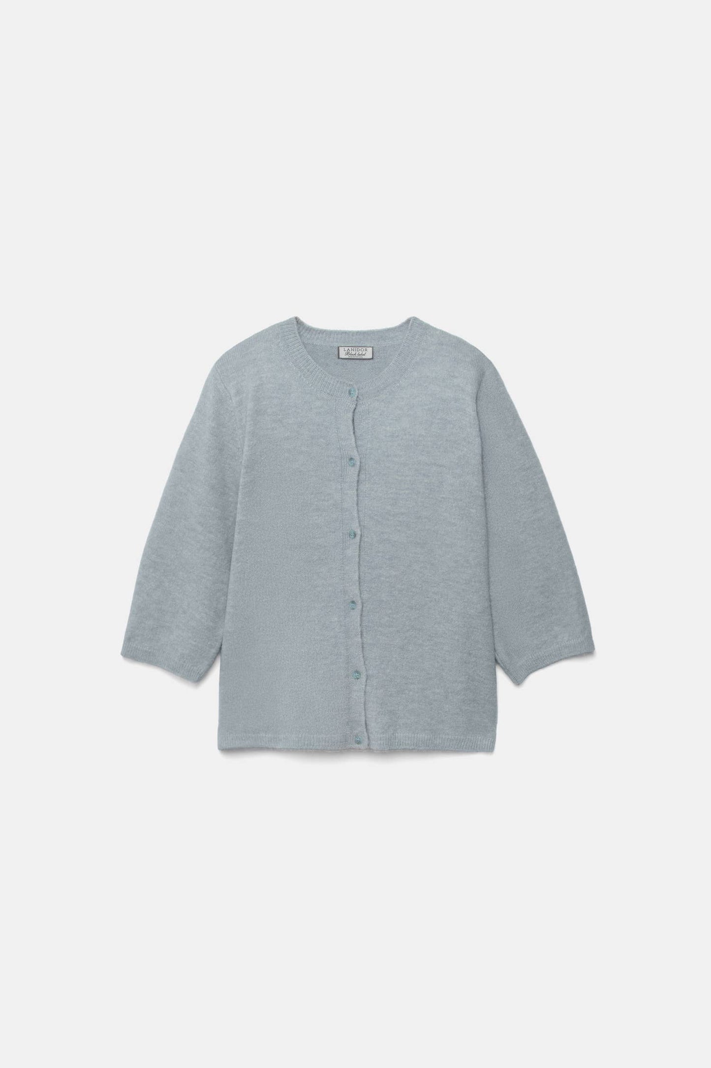 Cardigan in maglia rasata con maniche 3/4