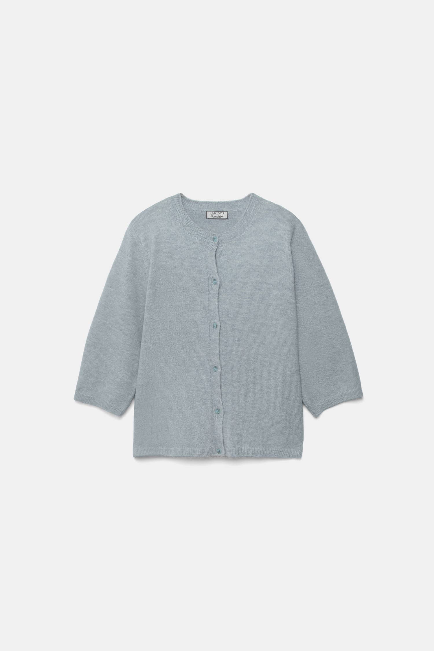 Cardigan in maglia rasata con maniche 3/4