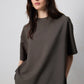 T-shirt in crêpe a maniche corte