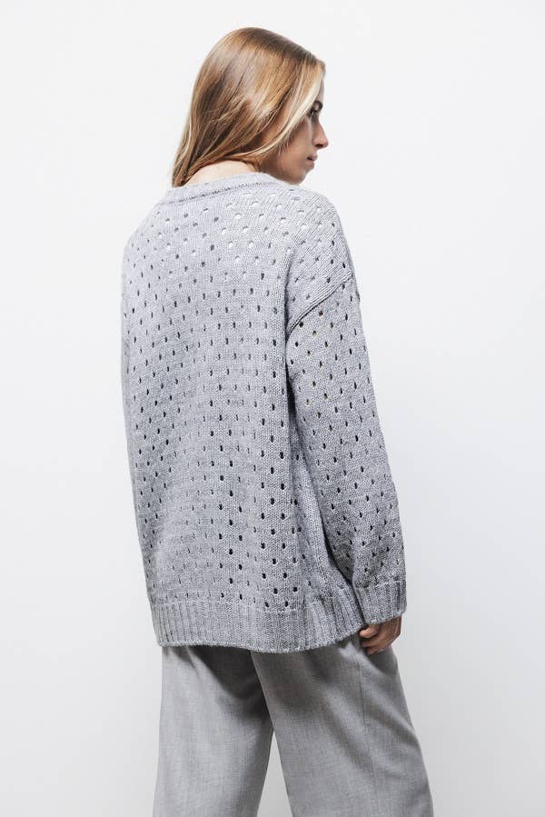 Cappotto cardigan in maglia strutturata da donna