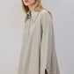 Tunica con zip dal taglio oversize