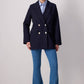 Blazer doppiopetto con bottoni effetto conchiglia