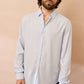Camicia button-down Valencia a righe azzurre da uomo