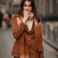 Cappotto effetto scamosciato con tasche frontali