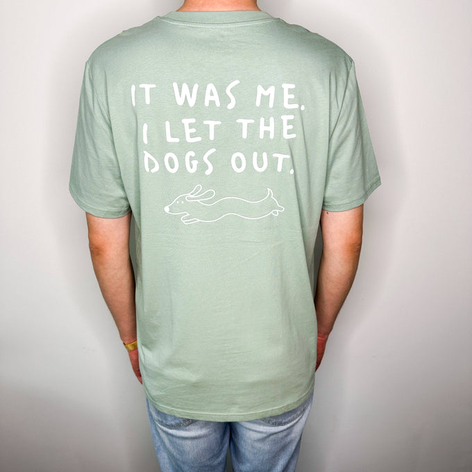 T-shirt unisex in cotone biologico con stampa "Alf, gatti e luna"