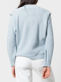Maglione in maglia con trecce e spalle strutturate
