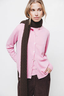 Cardigan in maglia rasata con bottoni