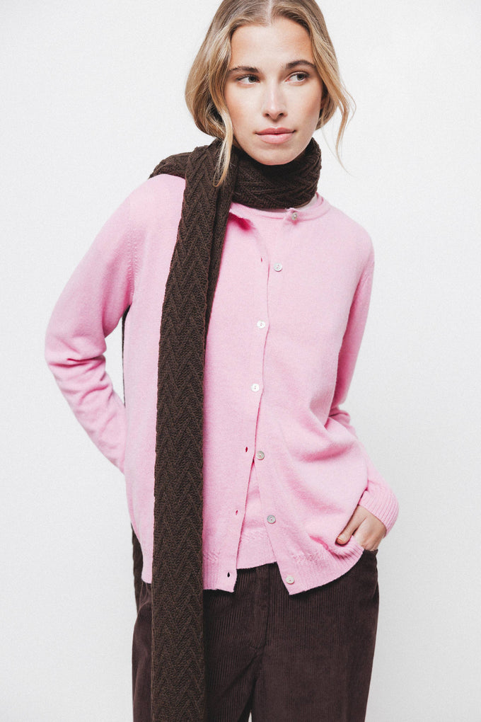 Cardigan in maglia rasata con bottoni