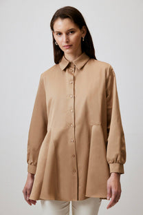 Camicia con orlo a balze