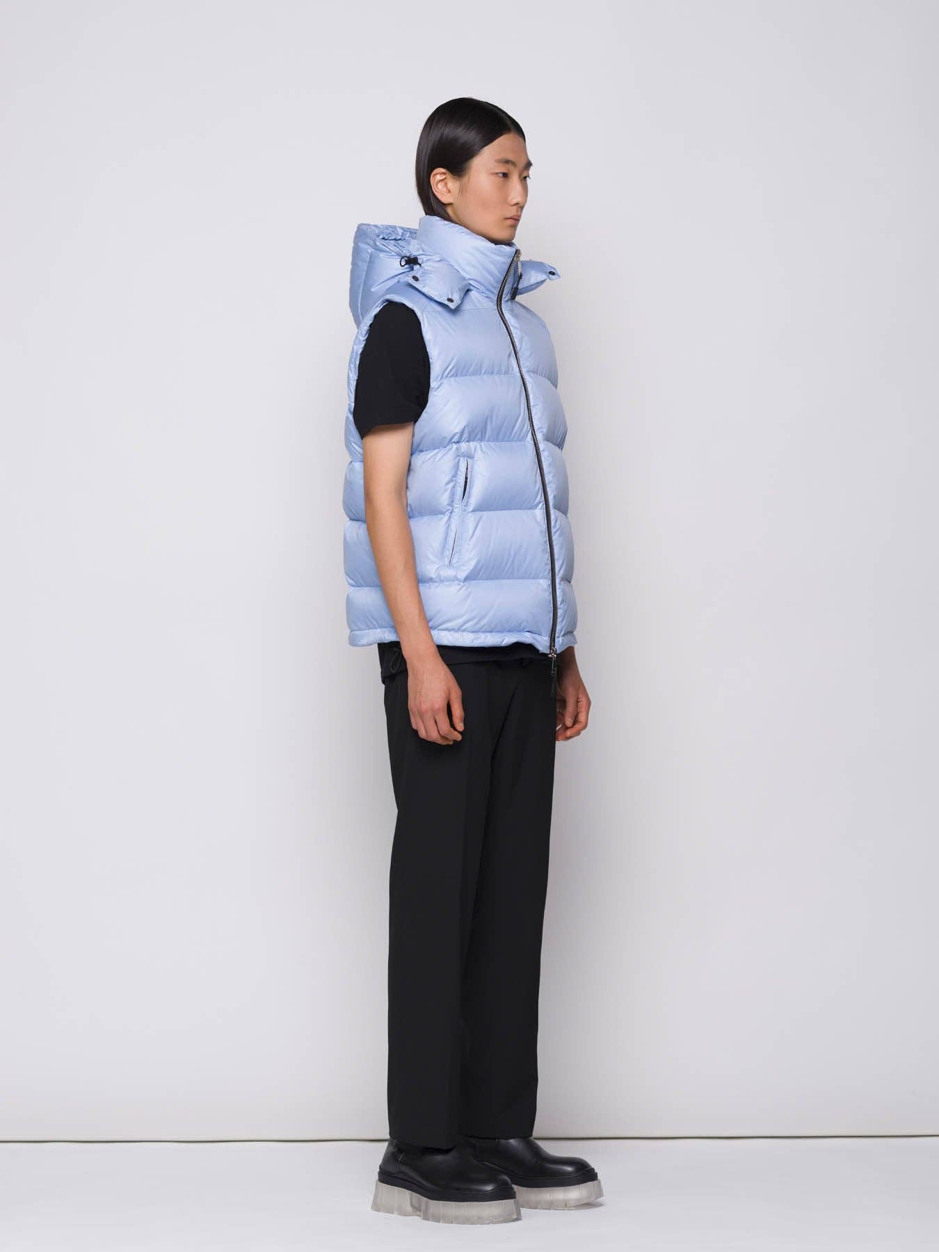 Gilet Puffer Imbottito con Cappuccio