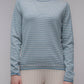 Maglione girocollo a righe in cotone Pima
