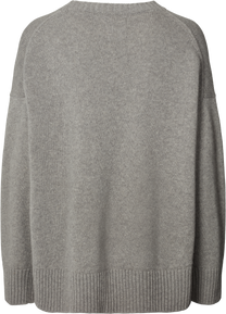 Maglione Vigga in lana d’agnello grigio melange