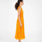 Abito midi in pizzo arancione Loki