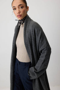 Cardigan lungo in maglia oversize
