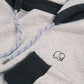 Felpa oversize con cappuccio in cotone biologico grigio melange