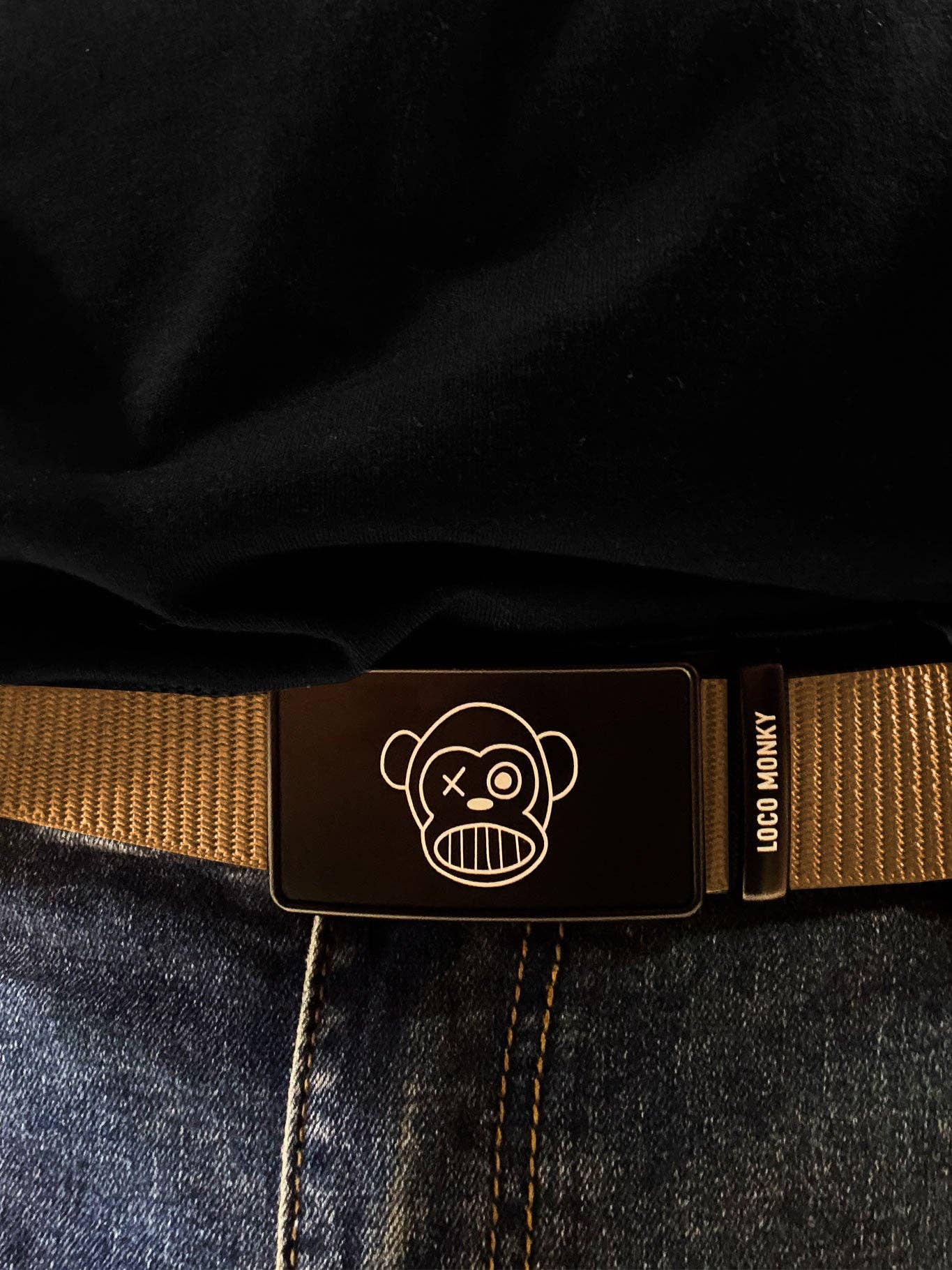 Cintura regolabile Loco Monky color cammello