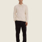 Maglione polo beige in cotone organico