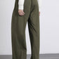 Pantaloni palazzo con pinces e vita elastica