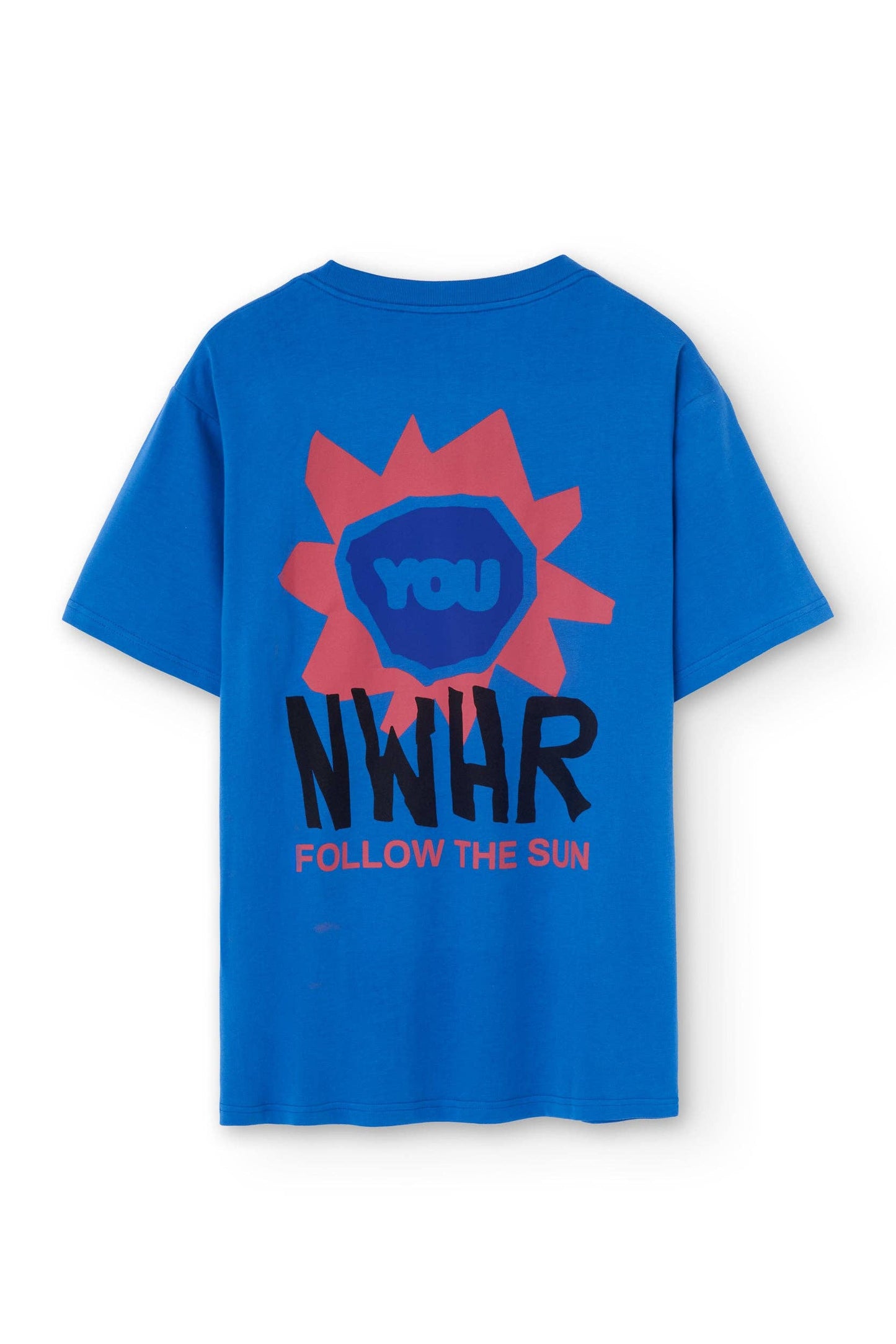 T-shirt oversize blu Follow the Sun
