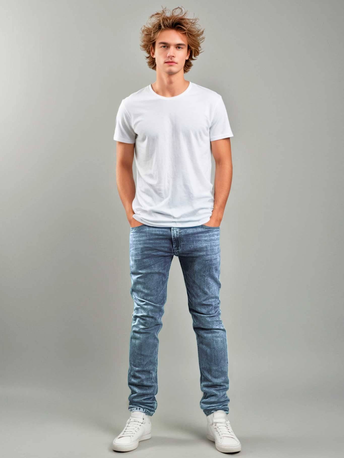 Jeans uomo Lemur Loco Monky lavaggio denim