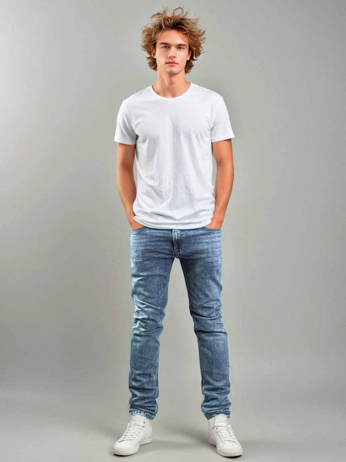 Jeans uomo Lemur Loco Monky lavaggio denim