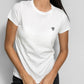 T-shirt donna bianca antimacchia in cotone