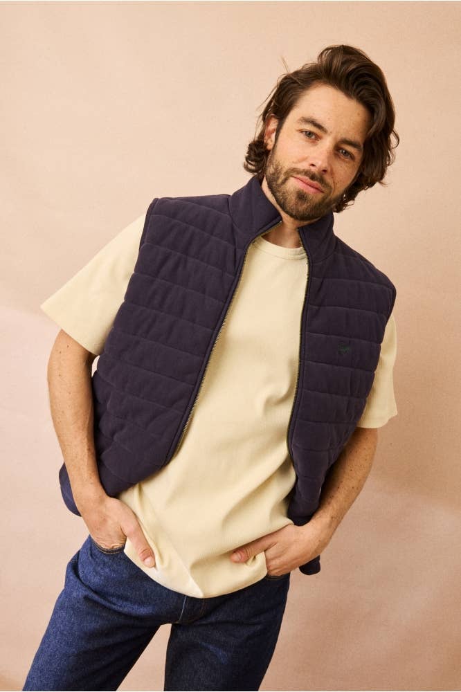 Gilet imbottito Ami Marine in pile di cotone