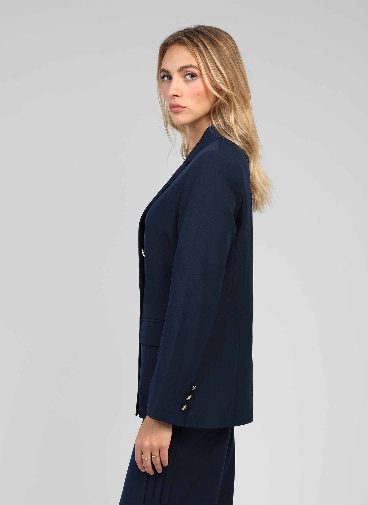 Blazer doppiopetto blu navy Zakie