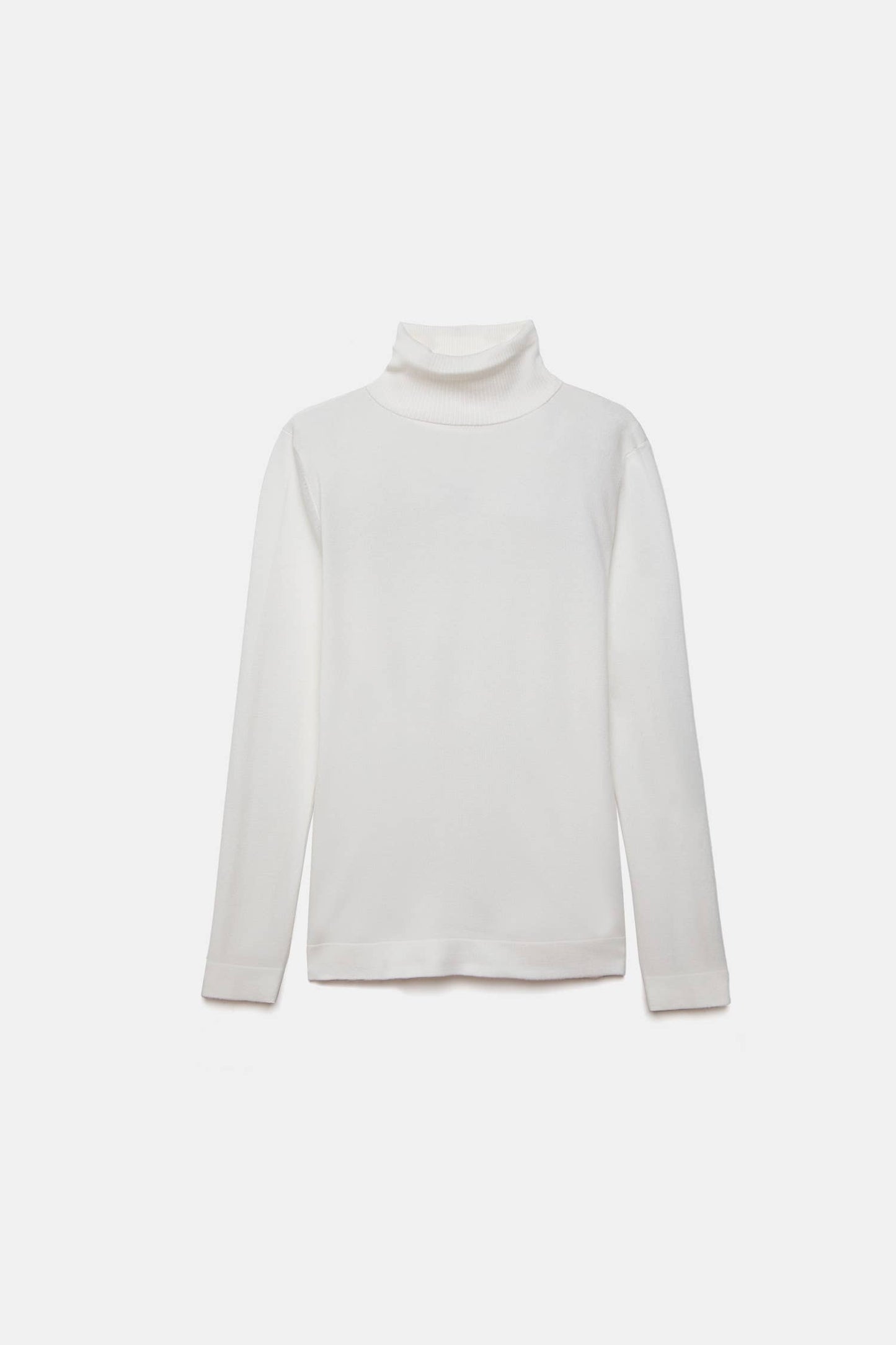 Maglione a maglia rasata con collo alto