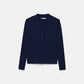 Maglione in maglia rasata con fiocco e scollo a V