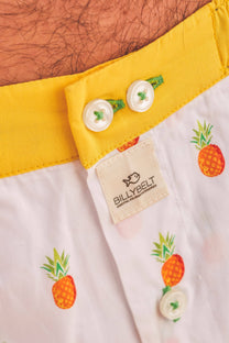 Boxer in cotone biologico con stampa ananas
