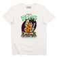 T-shirt unisex in cotone biologico con stampa gatto e pizza