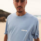 T-shirt basic oversize blu reale