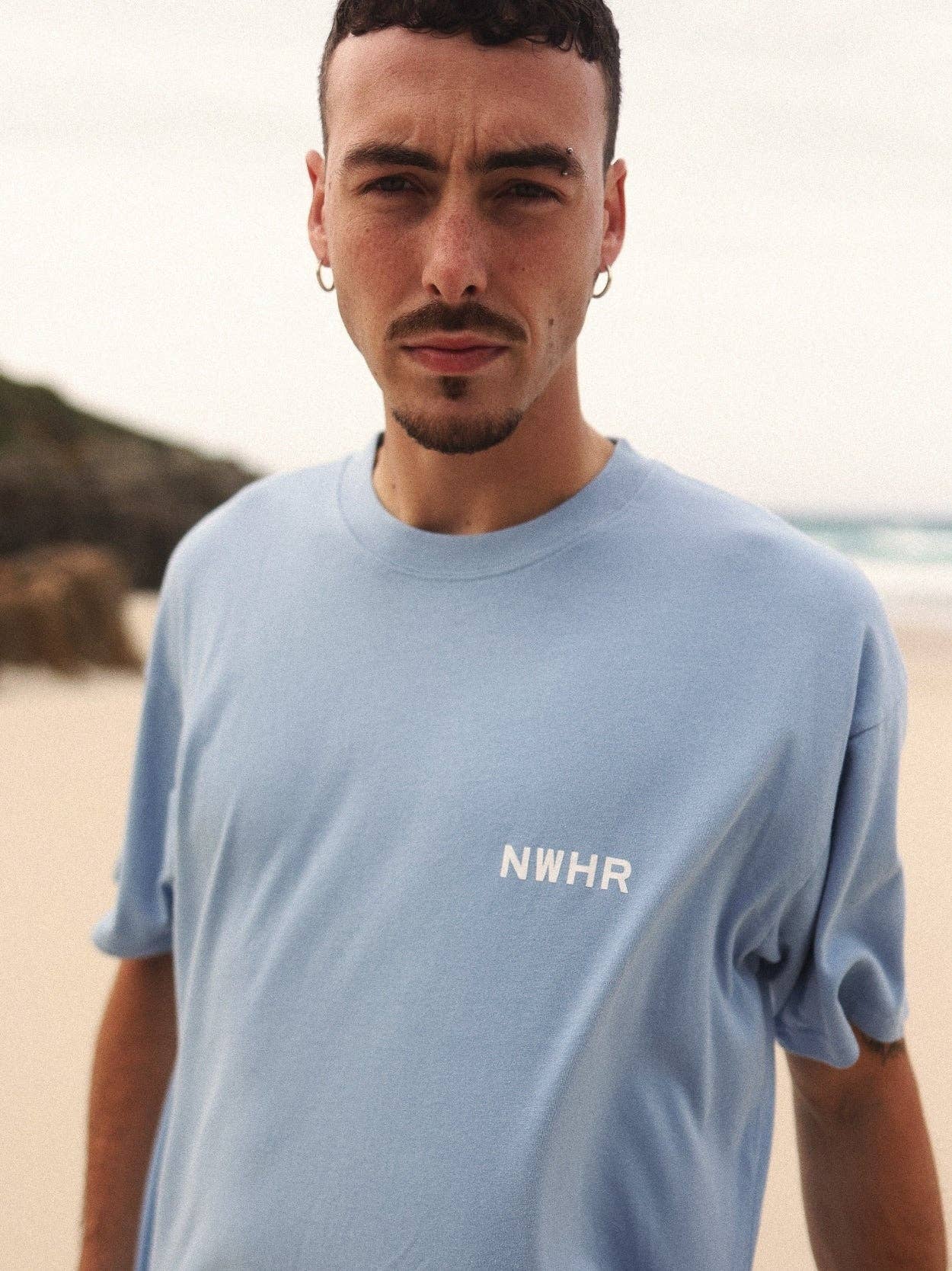 T-shirt basic oversize blu reale