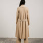 Maxi cardigan in misto cashmere con collo a scialle