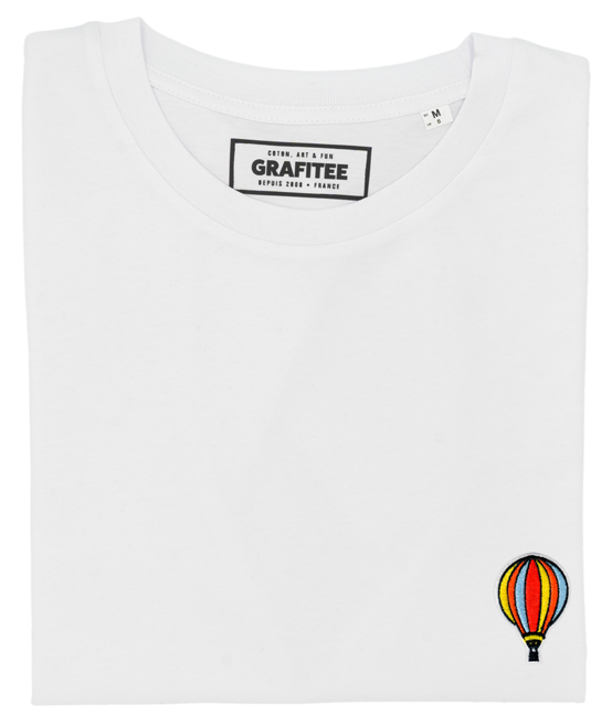 T-shirt con ricamo mongolfiera