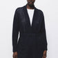 Cardigan in maglia strutturata con cintura