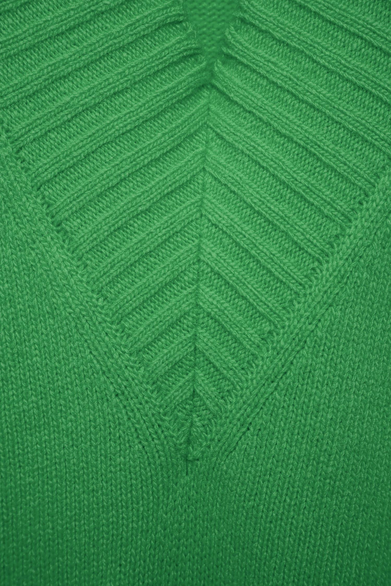 Maglione a maglia rasata con scollo a V
