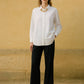 Camicia oversize in cotone bianco