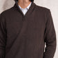 Maglione polo in cotone con mezza zip da uomo