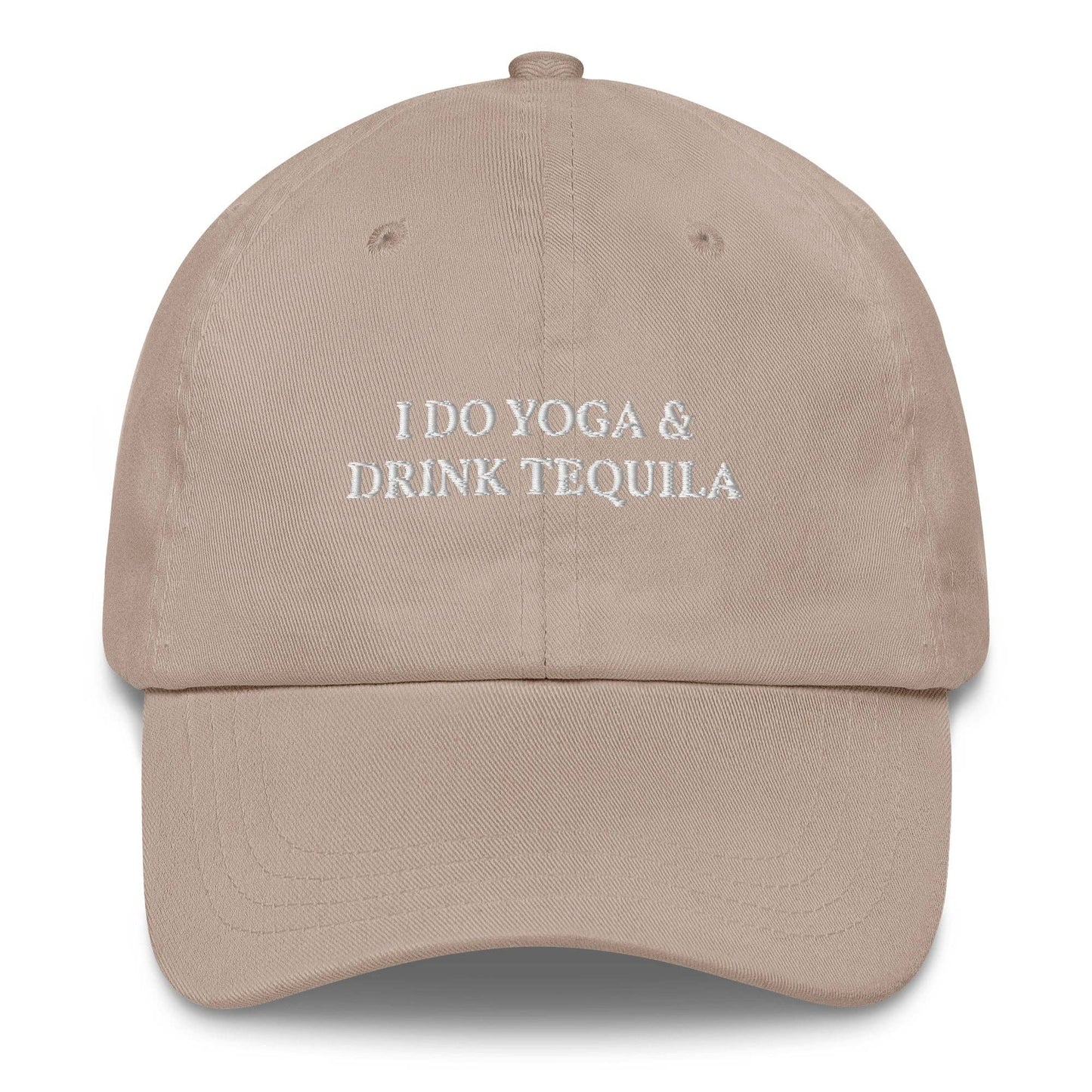 Cappellino da baseball ricamato "Faccio yoga e bevo tequila"