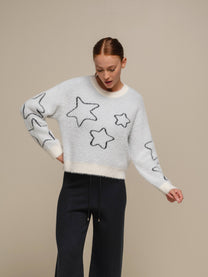 Maglione in maglia morbida con stelle