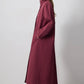 Trench coat lungo con sciarpa in misto cotone