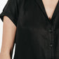 Camicia Innes nera a maniche corte