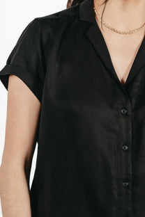 Camicia Innes nera a maniche corte
