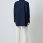 Camicia ricamata con applicazioni gioiello blu navy