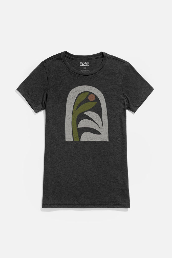 T-shirt donna con stampa Arch in charcoal