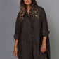 Camicia estiva lunga in cotone e lino
