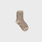 Calzini bambina leopardati beige glitter