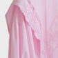 Tunica rosa con maxi colletto ricamato